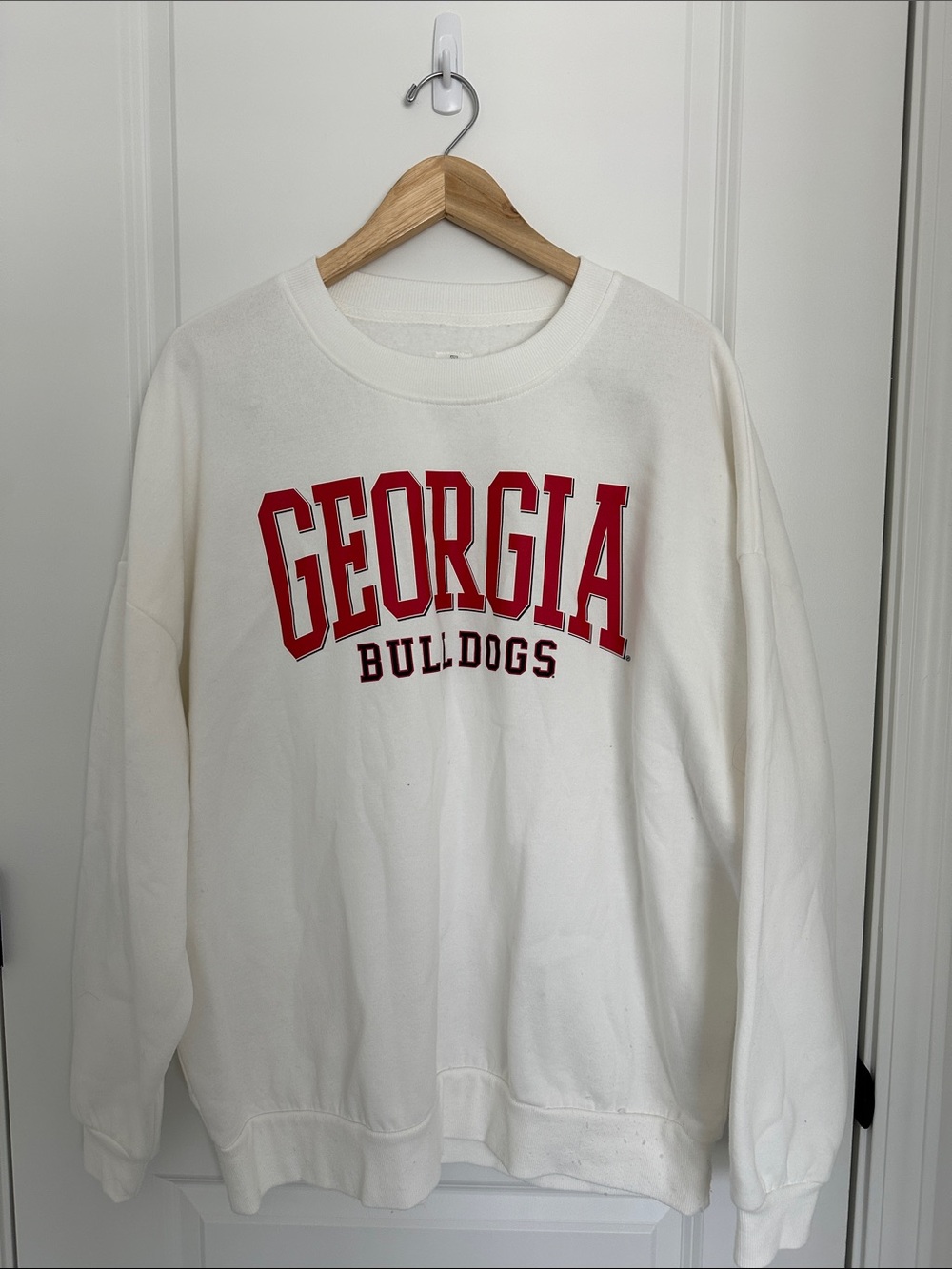 Gameday Couture Women’s "Georgia Bulldogs" Crewneck Sweatshirt White/Red L